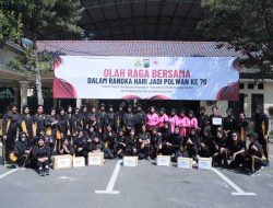 Peringati Hari Jadi Polwan ke-76 Polres Kediri Gelar Olahraga Bersama