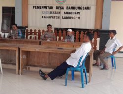 Kanit Shabara Polsek Sukodadi Patroli Dialogis Dengan Kepala Desa Bandungsari Kecamatan Sukodadi
