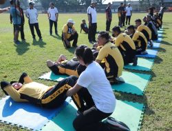 Anggota Polres Kediri Ikuti Tes Kesamaptaan Jasmani Semester II TA. 2024