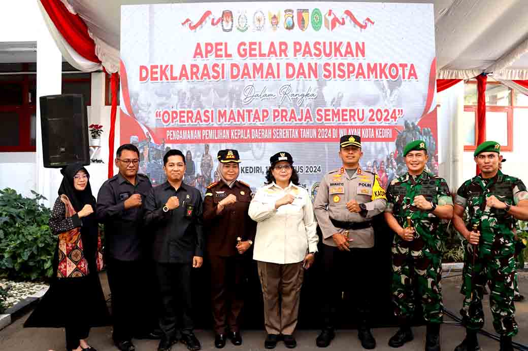 Jelang Pilkada 2024, Polres Kediri Kota Apel Gelar Pasukan