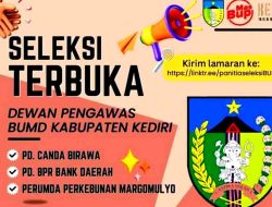 Kado Istimewa HUT RI ke-79: Besok Hari Terakhir Pendaftaran Calon Dewan Pengawas BUMD Kabupaten Kediri Dibuka