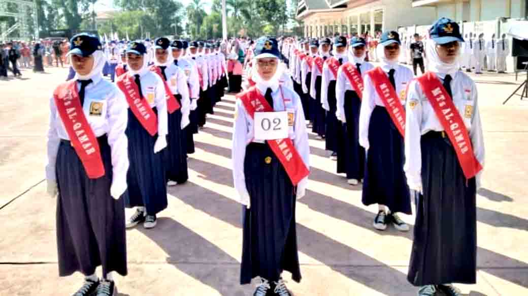 Meriahkan Hut Ri Ke 79, Mts Al Qamar Ikut Lomba Gerak Jalan Indah