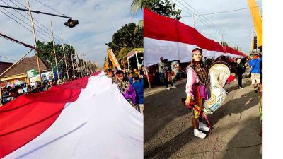 Pembentangan Bendera 1000 M Dan Atraksi Budaya 1000 Penari Jaran Kepang Desa Dawung 1