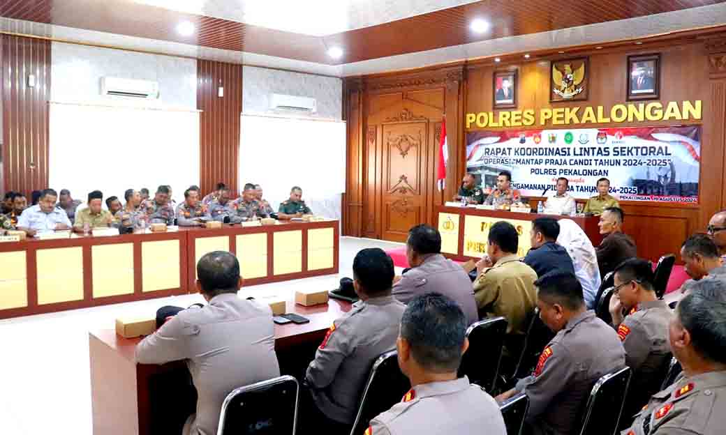 Rakor Lintas Sektoral Ops Mantap Praja Candi 2024 – 2025 Polres Pekalongan Digelar