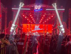 Ratusan Personil Gabungan Amankan Pertunjukan Musik Gaung Merah Segalanya 