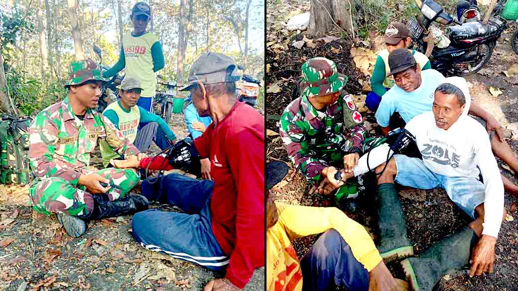 Tim Kesehatan Tmmd 121 Aktif Berikan Pelayanan Kesehatan Kepada Warga Masyarakat Bangunrejo Lor