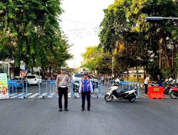 Anggota Polres Lamongan Sigap Amankan Minggu Ceria Di Alun-alun