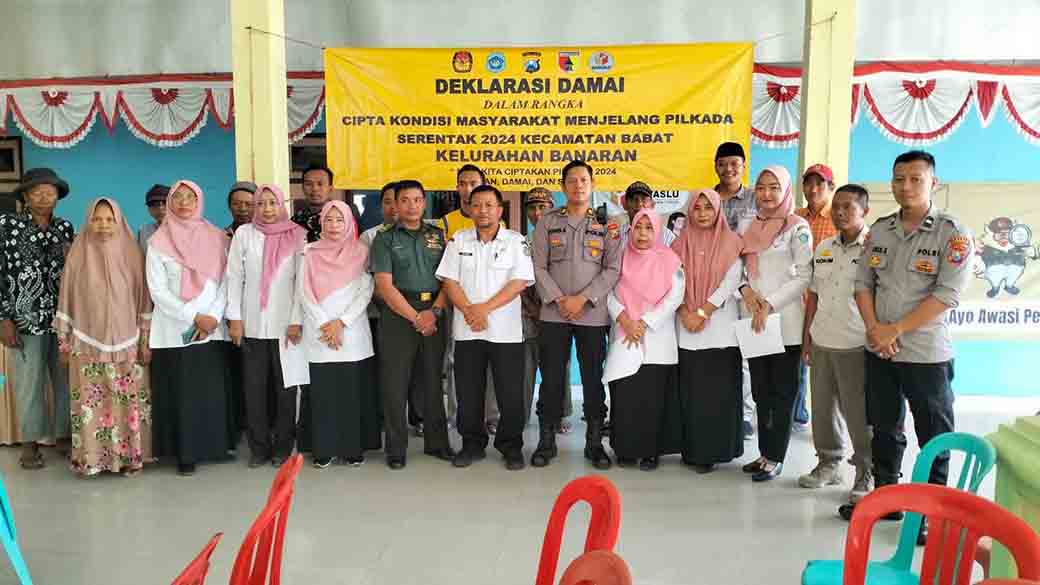 Giat Deklarasi Damai Dalam Rangka Cipta Kondisi Masyarakat Menjelang Pilkada 2024