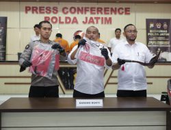 Polda Jatim Berhasil Amankan Tiga Tersangka Curanmor Satu Diantaranya Bersenjata Airsoft Gun