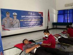 HUT Lalu Lintas, Satlantas Polres Kediri Gelar Donor Darah