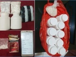 Dua Pemuda Dibekuk di Angkringan Semampir, Ribuan Butir Pil Dobel L Disita Satresnarkoba Polres Kediri Kota