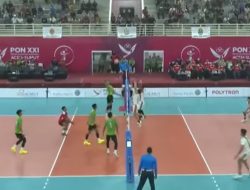 Tim Voli Putra Jatim Masuk Semifinal Usai Menang 3 – 0 atas Tim Kaltim di PON XXI Sumut