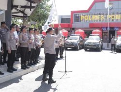 Serentak, Polres Ponorogo Droping Air Bersih dan Beri Bantuan Tandon di 18 Wilayah