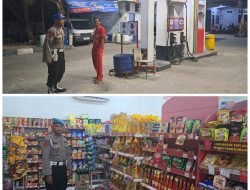 Giat Patroli Obyek Vital Polsek Sekaran Sambang di Alfamart Serta SPBU