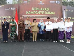 Tahapan Pilkada, Polres Kediri Kota Amankan Deklarasi Kampanye Damai di Kantor KPU