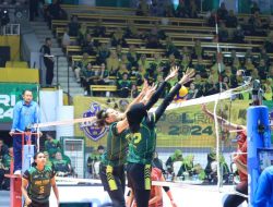 Tim Voli Putra Putri Polda Jatim Raih Kemenangan Perdana Kapolri Cup 2024 di Gresik