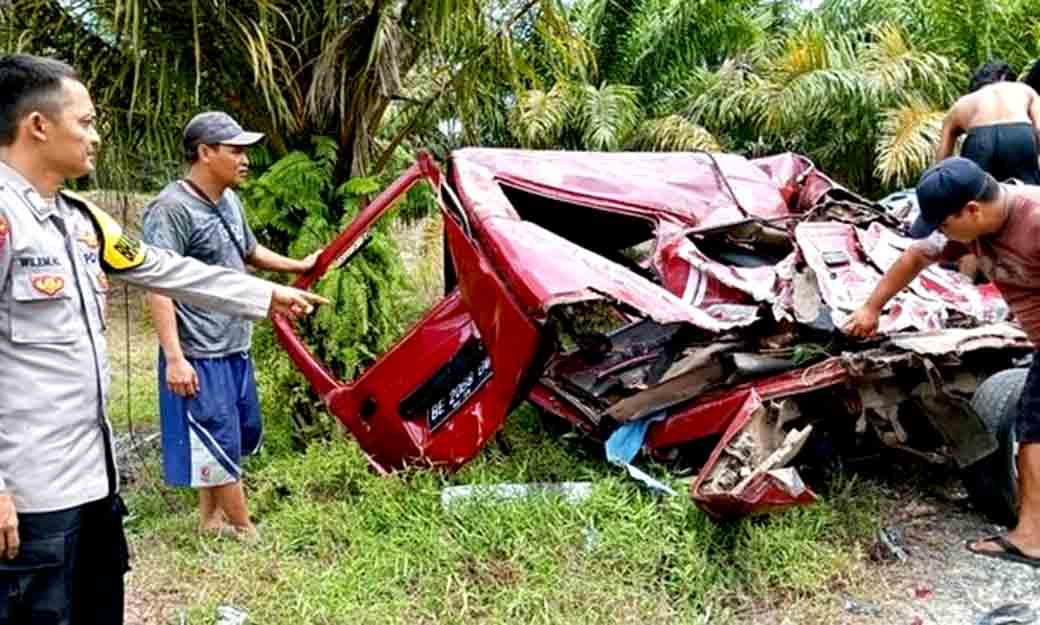 Kecelakaan Tragis Di Pesisir Barat Truk Fuso Rem Blong, Dua Orang Meninggal Dunia