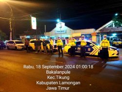 Pastikan Keamanan Situasi Wilayah, Anggota Polres Lamongan Lakukan Patroli Harkamtibmas