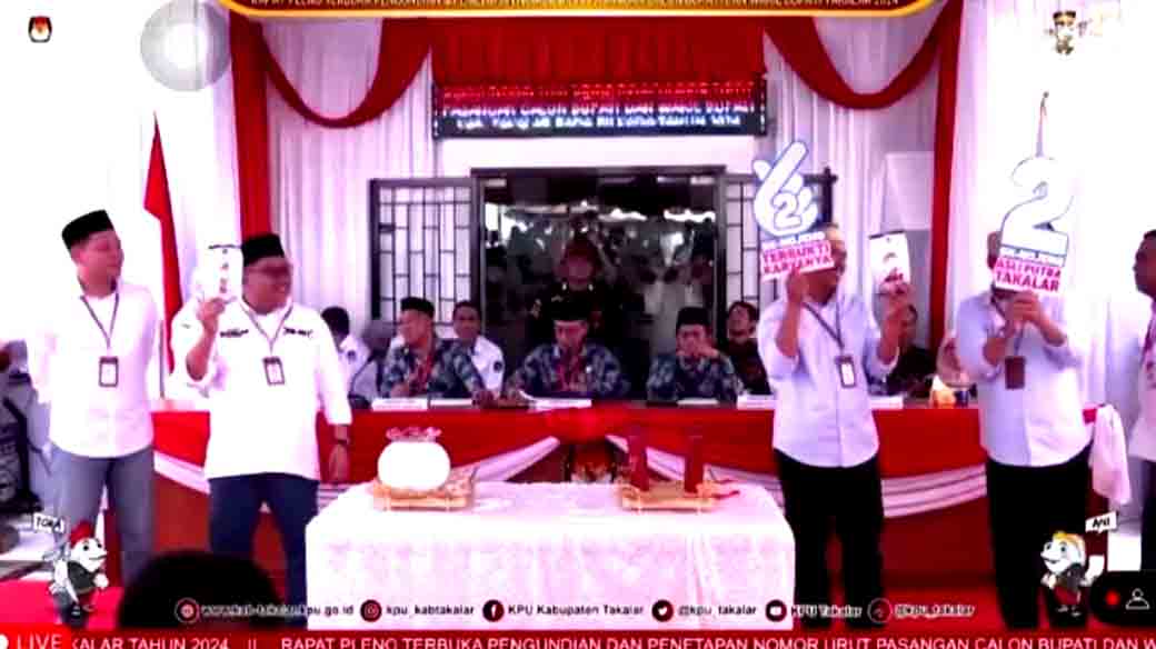 Pengundian Nomor Urut Paslon Cabub Cawabup Takalar