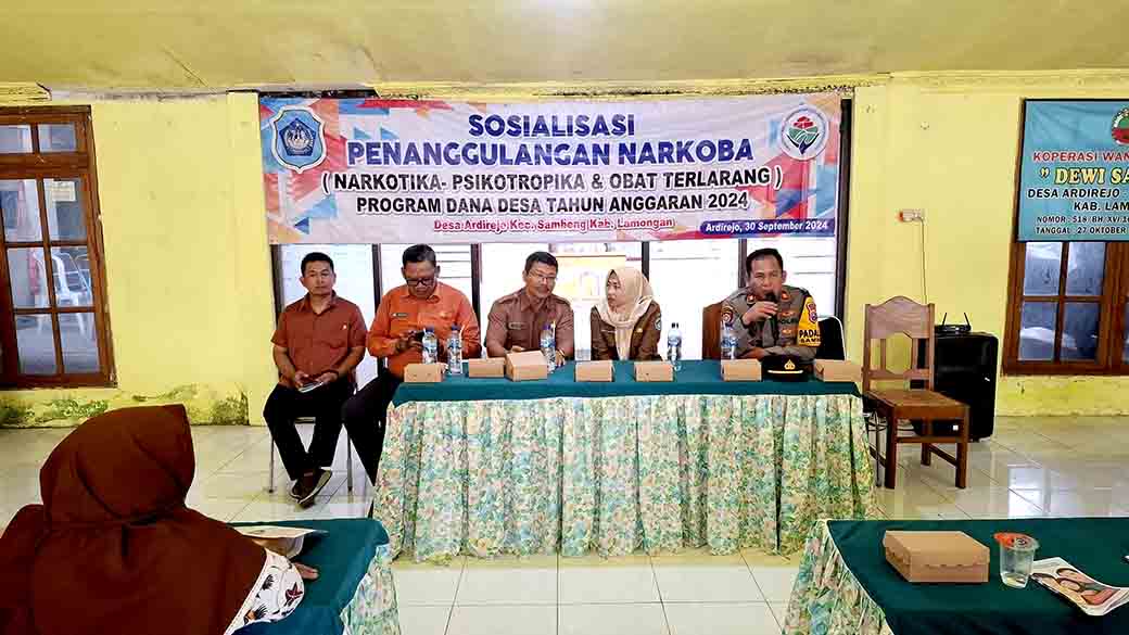 Upaya Putus Rantai Peredaran Narkoba, Kapolsek Sambeng Sosialisasikan Penyalahgunaan Narkoba Di Desa Ardirejo