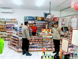 Anggota Polsek Babat Laksanakan Patroli Dialogis Kerawanan Alfamart