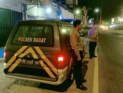 Antisipasi Kejahatan Malam Hari Polsek Babat Giatkan Patroli di Depan Pasar Tradisional Kecamatan Babat