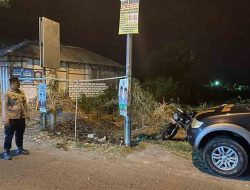 Antisipasi Pengrusakan APK Anggota Polsek Laren Melaksanakan Patroli di Jalan Poros