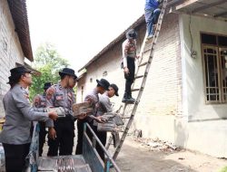 Aksi Sosial Polres Kediri Bantu Perbaikan Rumah Terdampak Bencana Alam di Kayen Kidul