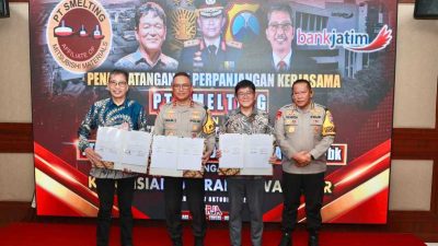 Polda Jawa Timur bersama PT. Smelting dan Bank Jatim Perpanjang Kerjasama Tingkatkan Sektor Bisnis dan Perekonomian Masyarakat