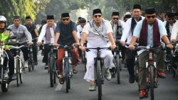 Cooling System Pilkada 2024, Polres Mojokerto Gowes Bareng Forkopimda dan 1.000 Santri