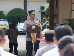 Kapolres Kediri Kota Pimpin Apel Bersama Untuk Tekankan & Tegaskan Netralitas Seluruh Personel Polri Pada Pilkada 2024