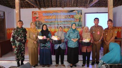 Percepat Penurunan Stunting, TMMD 122 Kodim 0809/Kediri bersama Pemerintah Kab. Kediri Gelar Workshop Olahan Makanan Sehat