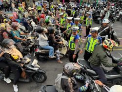 Didominasi Sepeda Motor, Ratusan Kendaraan Terjaring Razia Operasi Zebra Semeru di Kota Kediri
