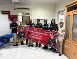 Bantu Stok Darah di PMI, Sihumas Polres Kediri Kota Gelar Kegiatan Donor Darah