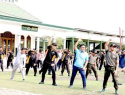 Kapolres Lamongan Hadiri Olahraga Bersama Tni, Polri, Dan Pemda Dalam Rangka Hut Tni Ke-79