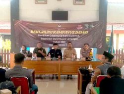 Kapolsek Sekaran Hadiri Deklarasi Kampanye Damai 2024 di Pendopo Kecamatan Sekaran