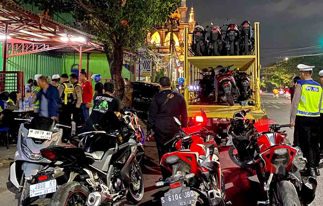 Operasi Cipkon, Polisi Amankan 47 Motor Diduga Balapan Liar Di Surabaya