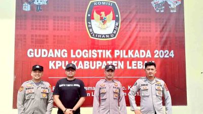 OMP Maung 2024, Polres Lebak Laksanakan Pengamanan Gudang Logistik KPU Kabupaten Lebak