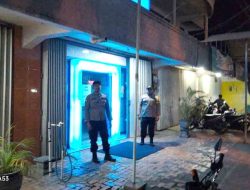 Patroli Malam Hari Dengan Sasaran Obyek Vital Mesin ATM Bank BRI Pastikan Situasi Aman