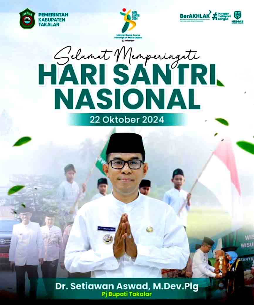 Pj Bupati Takalar Pimpin Upacara Hari Santri Nasional 2024 Momentum Kebersamaan Dan Toleransi 2