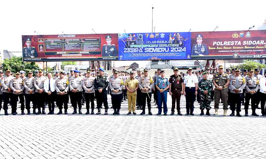 Pjs. Bupati Sidoarjo Pimpin Gelar Apel Pasukan Operasi Zebra Semeru 2024