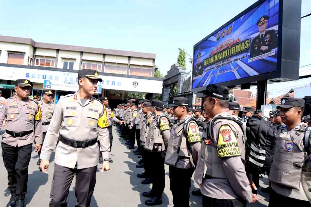 Polres Lamongan Gelar Apel Kesiapan Bhabinkamtibmas Untuk Pengamanan Pilkada Serentak 2024