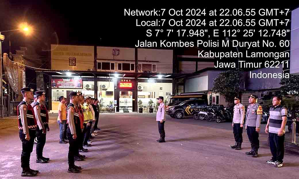 Polres Lamongan Laksanakan Patroli Harkamtibmas Dalam Rangka Ops Mantap Praja 2024