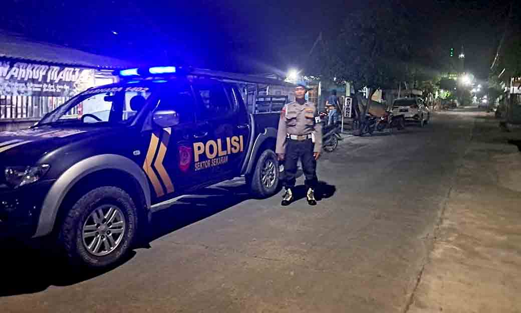 Polsek Sekaran Gelar Patroli Blue Light Guna Ciptakan Keamanan Malam Hari