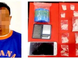 Seorang pria diduga sebagai kurir narkotika jenis sabu, berinisial BRW 28 tahun, asal Kecamatan/Kota Kediri ditangkap petugas Buser Satresnarkoba Polres Kediri