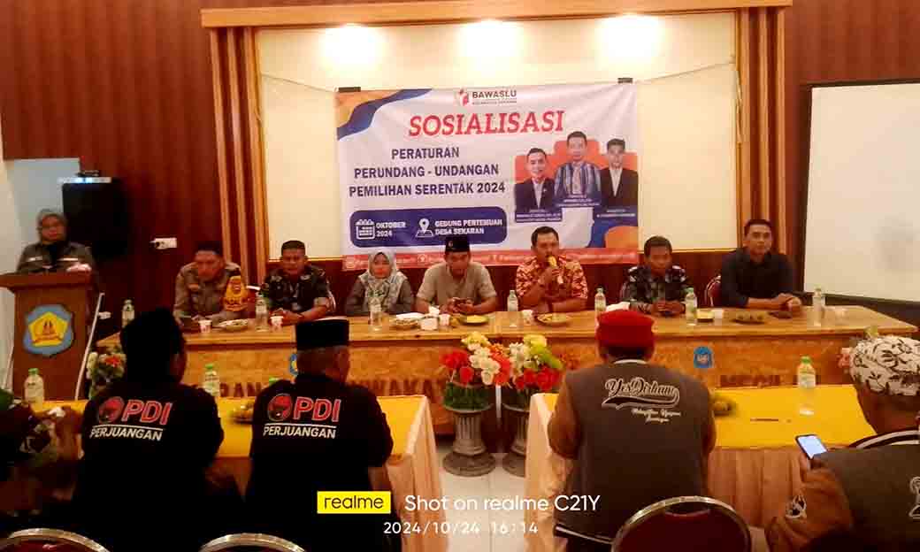 Sosialisasi Peraturan Perundangan Undangan Pemilihan Serentak 2024 Kecamatan Sekaran