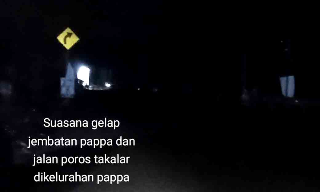 Warga Keluhkan Lampu Jalan Mati Di Kelurahan Pappa, Minta Dinas Perhubungan Takalar Bertindak