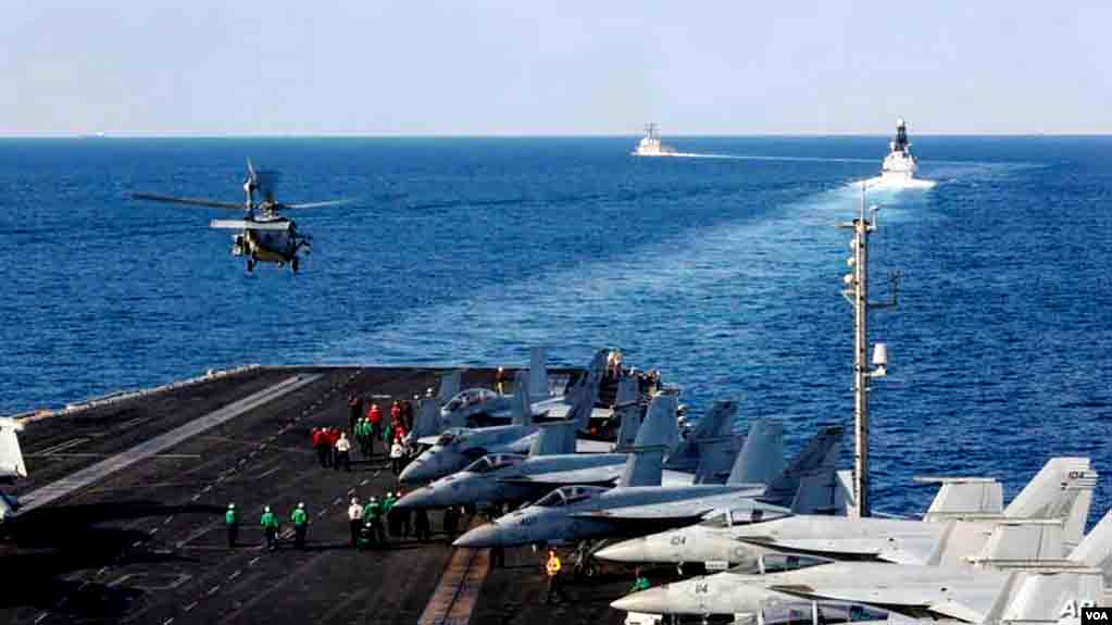 Amerika Kerahkan B 52 Dan Kapal Perang Ke Timur Tengah, Kapal Induk Mundur