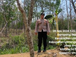 Anggota Polsek Laren Cegah Terjadinya Kebakaran Hutan Serta Lahan
