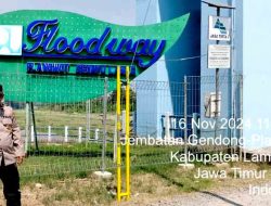 Antisipasi Banjir Polsek Laren Patroli Debit Air Bengawan Solo